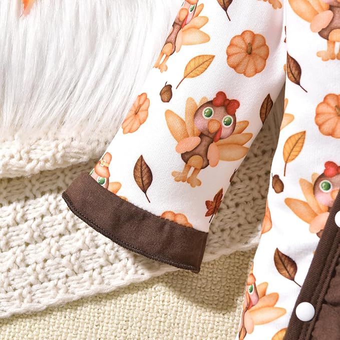 Aalizzwell Baby Girls Romper Outfit Fall Winter Clothes with Accessories