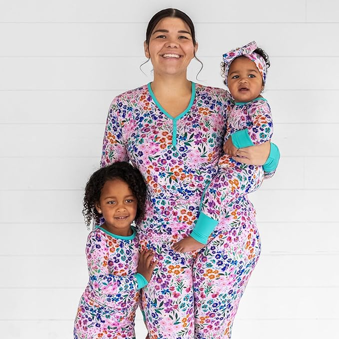 Little Sleepies Two-Piece Pajama Set for Boys & Girls, Soft Viscose from Bamboo Toddler Pajamas for Kids, Family Matching PJs