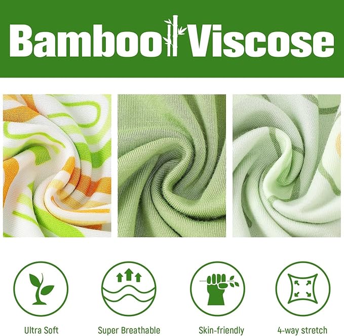 OPAWO Bamboo Baby Pajamas 3 Pack, Double Zipper Bamboo Sleepers for Baby Boy Girl Romper, Toddler Summer Clothes Outfit 0-24M