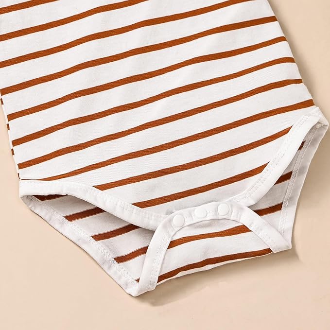 Baby Boy Clothes Newborn Outfits Stripe Romper Infant Cartoon Overall Adjustable Suspender Pants Set 0-18 Months