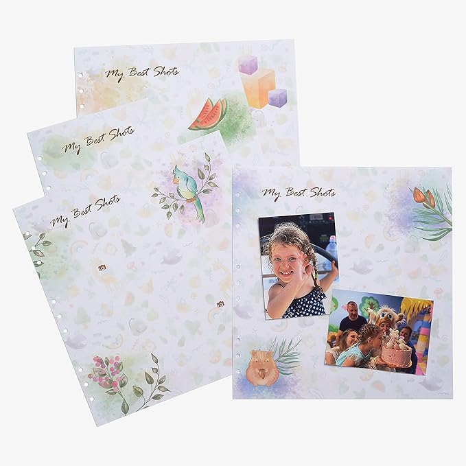 Baby Memory Book Extra Pages for Photos and Notes – Baby Book “Choose Joy” | 10 Additional Paper Sheets for Loose-Leaf Baby Keepsake Photo Album for Newborn Girls Boys | Refill Paper Set