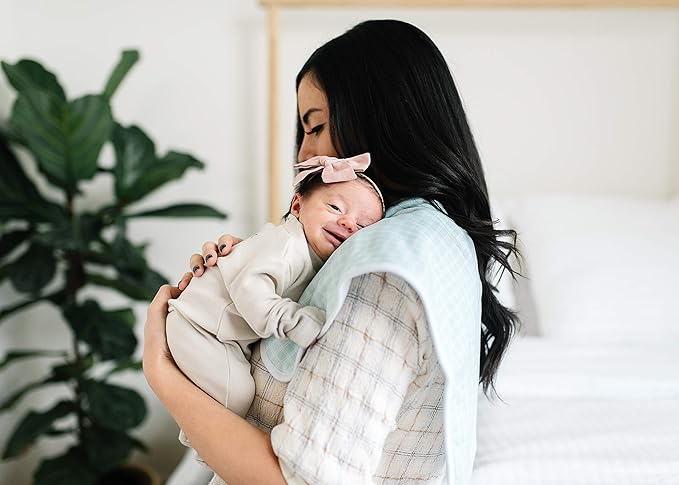 Copper Pearl Baby Burp Cloth Large 21''x10'' Size Premium Absorbent Triple Layer 3-Pack Gift Set “Dot