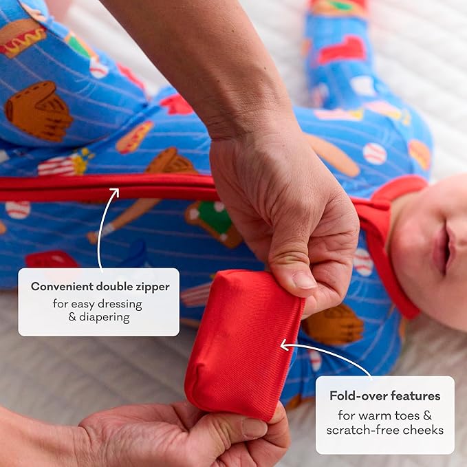 Little Sleepies Pajamas for Baby Boys & Girls, Viscose from Bamboo Baby Pajamas, Preemie & Newborn Sleepers, 2-Way Zipper PJs