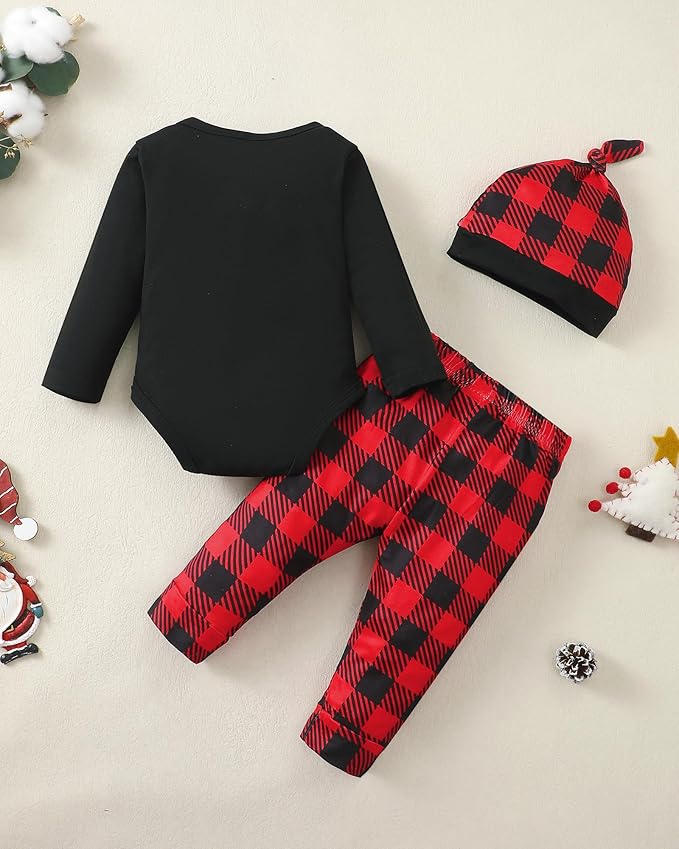 SUNNY PIGGY Baby Boy Clothes Newborn Infant Boys Outfits Romper Hat Pants 3PC Set 0-3 3-6 6-12 12-18 Month Clothing Gift