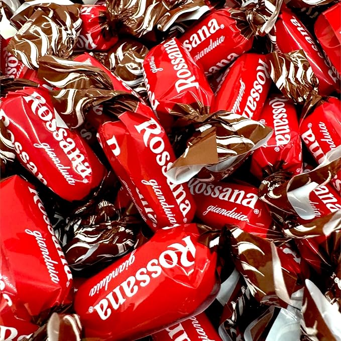 Premium Gourmet Rossana Italian Hard Filled candy-1.5 lbs Individually Wrapped Italian Candy Filled with a creamy Chocolate Hazelnut filling Gluten-Free-Perfect For Any Occasions(24 oz)