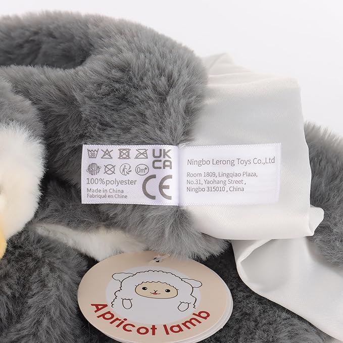 Apricot Lamb Stuffed Animals Soft Security Blanket Gray Penguin Infant Nursery Character Blanket Luxury Snuggler Plush(Gray Penguin, 14 Inches)