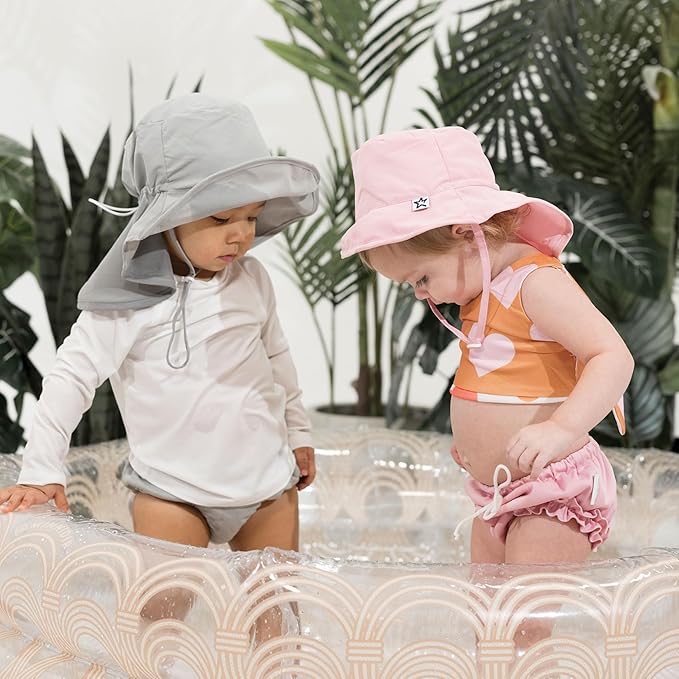 Tiny Twinkle Sun Protection Baby Flap Hat with UPF 50+ Sun Protection for Baby and Toddler Boys and Girls