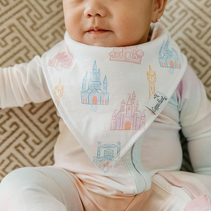 Copper Pearl Baby Bandana Drool Bibs for Drooling and Teething 4 Pack Gift Set Disney Princess