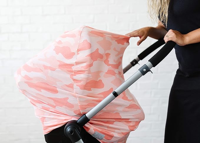 Remi Copper Pearl Multi-Use Cover: Car Seat, Nursing, Stroller - Stretchy Fabric, All-Season, Stylish Designs, Easy Access