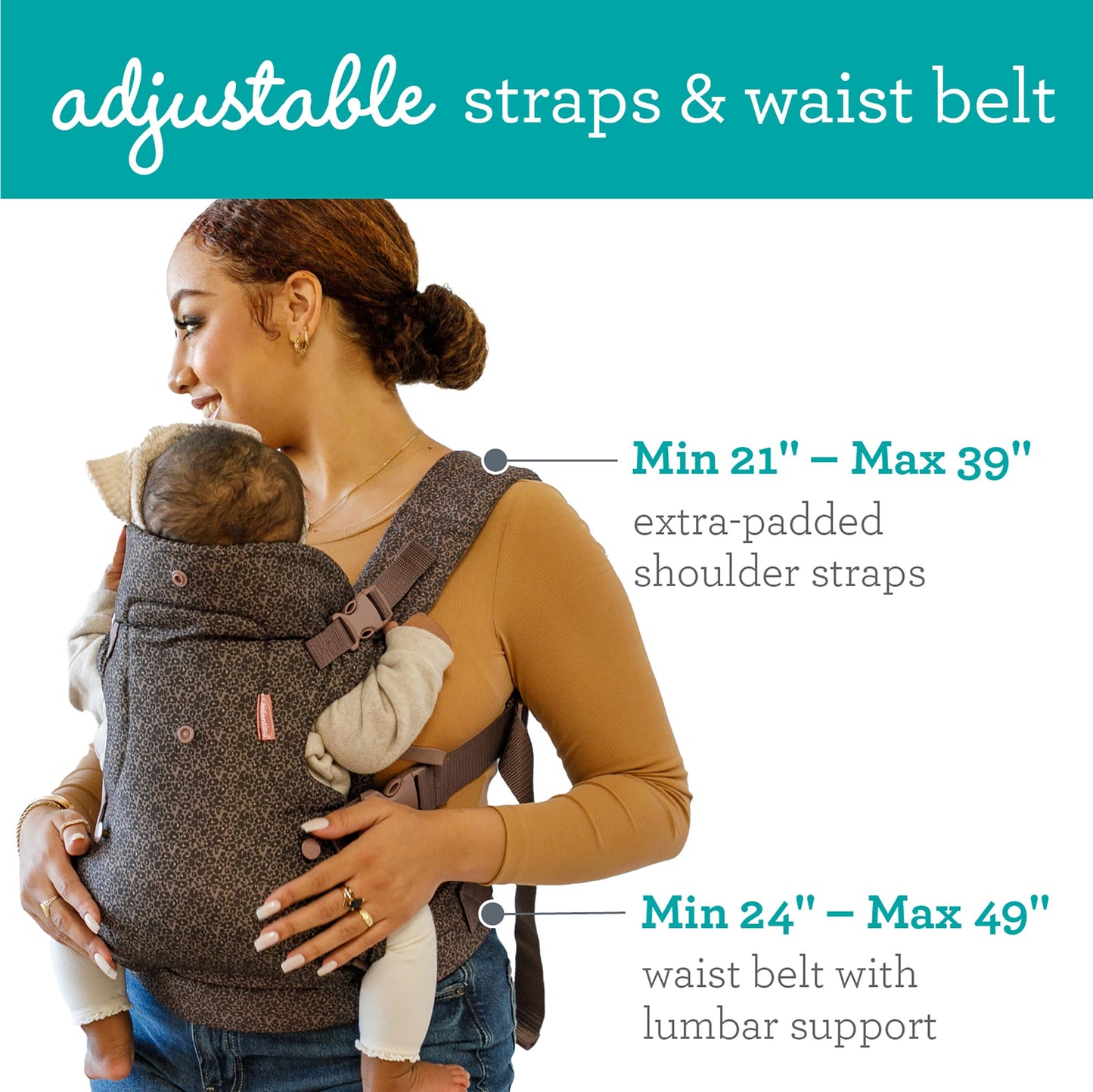 Infantino Flip 4-in-1 Convertible Baby Carrier, Adjustable, Ergonomic Babywearing, Registry Essential, Baby Carrier for Newborn to Toddler, Gray