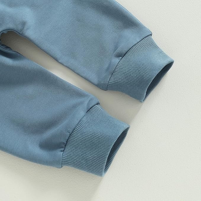 2Pcs Baby Boys Hoodie Tops Pants Set Dinosaur Deer Print Sweatsuit Fall Winter Outfits