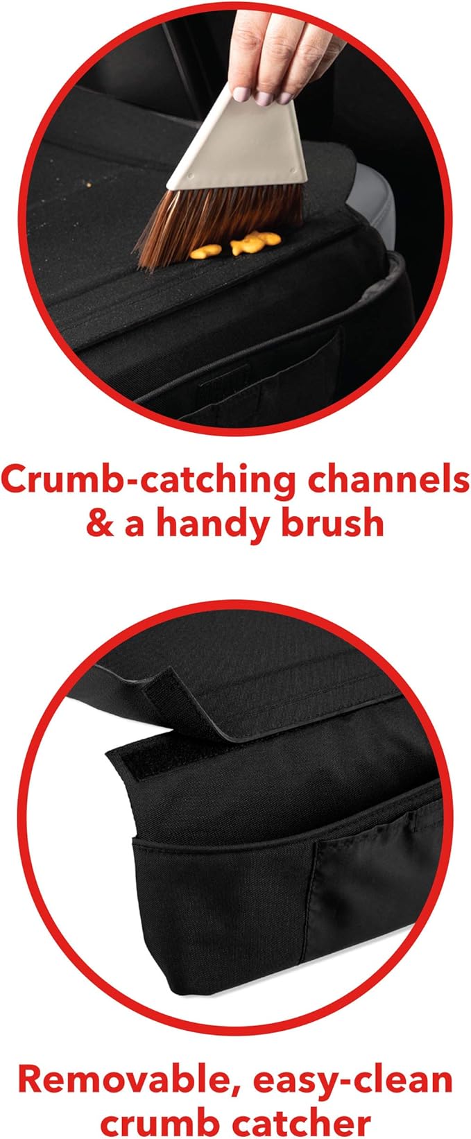 Skip Hop Clean Child Car Seat Protector, Universal Baby Carseat Cover with Clean Sweep Crumb Catcher