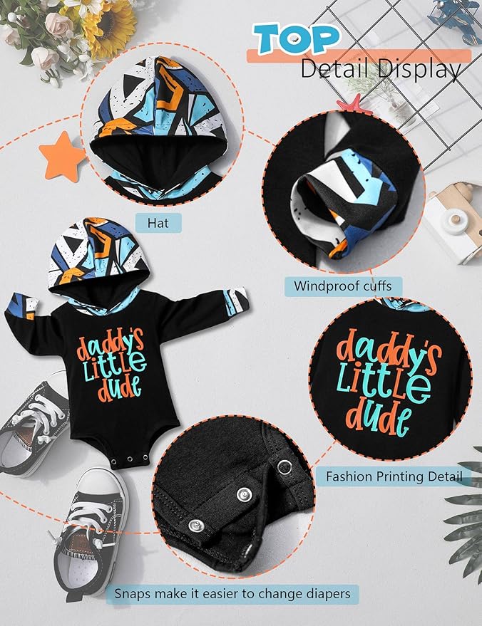 Fommy Newborn Baby Boy Clothes Plaid Letter Print Long Sleeve Hoodies + Long Pants 2PCS Fall Winter Outfits Set
