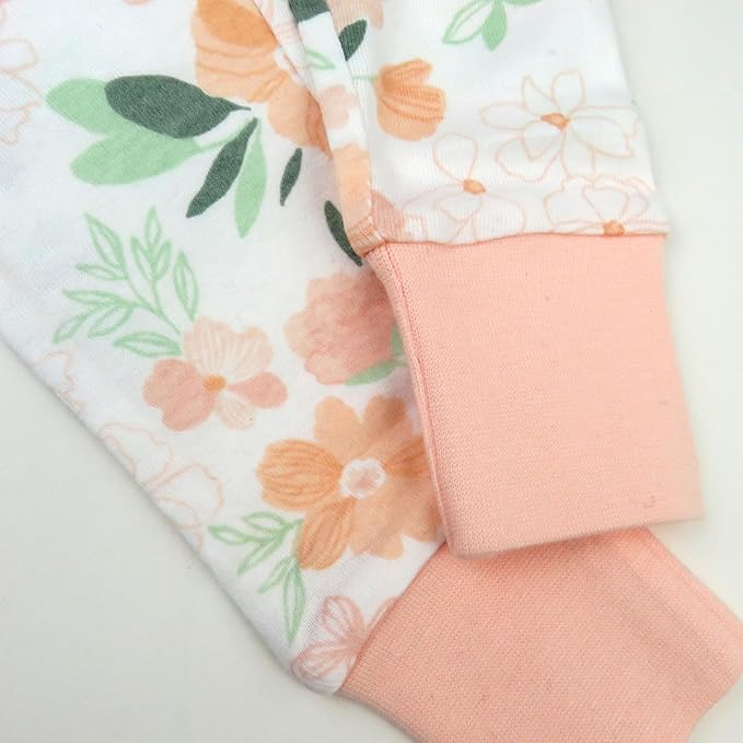 HonestBaby baby-girls 2-piece Pajamas Sleepwear Pjs 100% Organic Cotton for Baby, Toddler, Kids, Girl