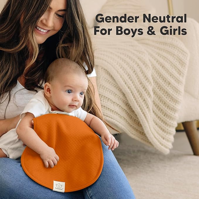 KeaBabies 5-Pack Organic Burp Cloths Baby Girl, Boy - Extra Large, Absorbent Baby Burp Cloths, Soft Burping Cloths for Babies, Newborn Burp Clothes, Cotton Burp Rags, Thick Burp Cloth (Palms/Quin)