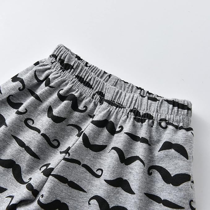 KuKitty Newborn Infant Baby Boy Clothes Long Sleeve Romper + Pants + Hat 3PCS Outfits Set