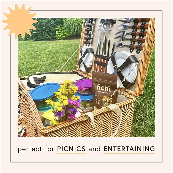 Fichi Fig and Nut Bites, a Wholesome and Delicious Gluten-Free Italian Fruit and Nut Snack, 3.5oz Bag (One Pack, Fig and Almond)