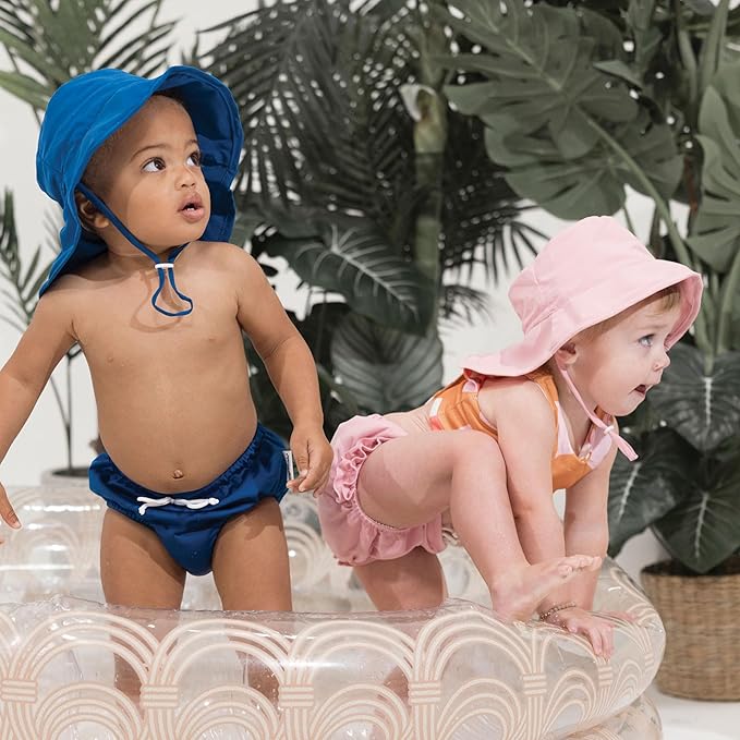 Tiny Twinkle Sun Protection Baby Flap Hat with UPF 50+ Sun Protection for Baby and Toddler Boys and Girls