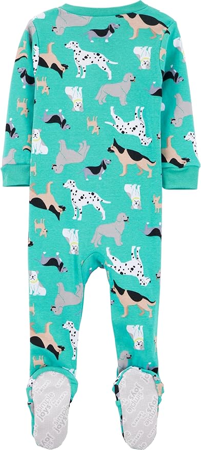 Simple Joys by Carter's Toddlers and Baby Boys' Snug-Fit Footed Cotton Pajamas, Pack of 3