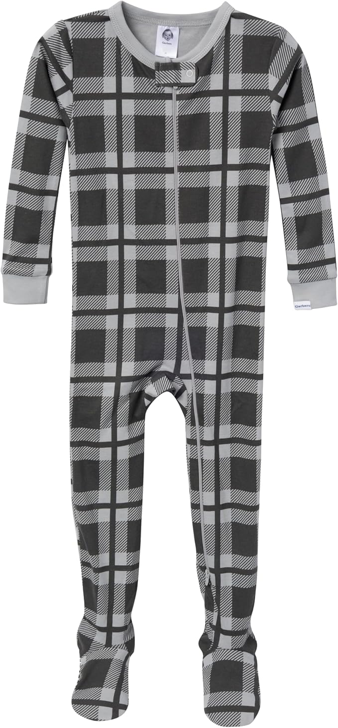 Gerber baby-boys 2-pack Snug Fit Footed Cotton Pajamas