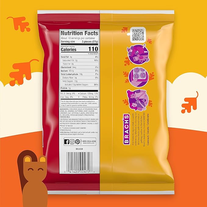 Brach's Milk Maid Caramels, Halloween Candy, 10 oz Bag (Pack of 3)