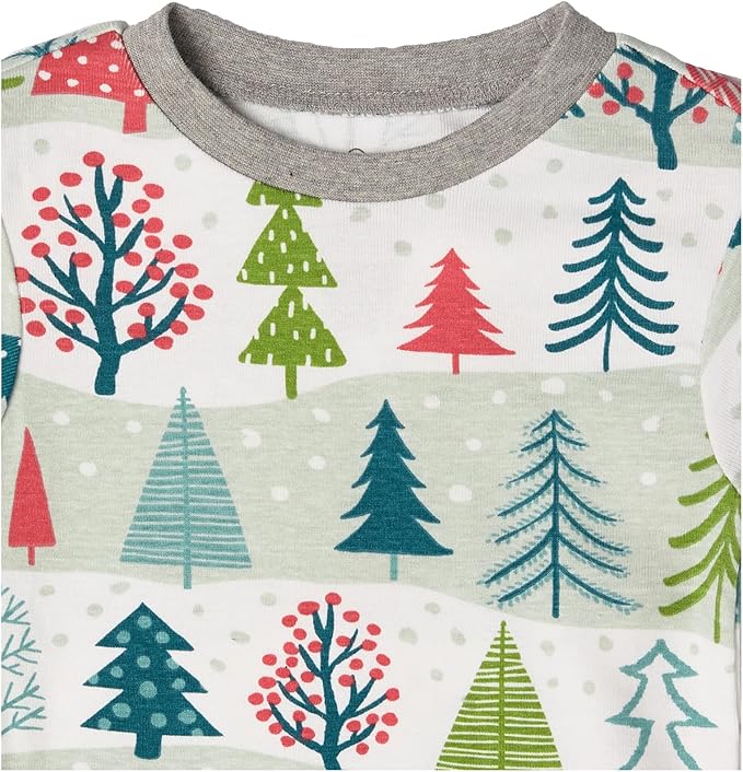 HonestBaby 4 Piece Pajamas Sleepwear Pjs 100% Organic Cotton for Infant Baby and Toddler Boys, Girls, Unisex