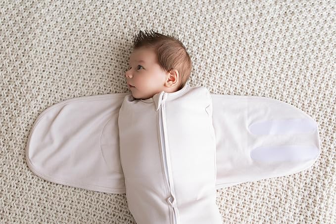 LullaBaby "Double Dream Swaddle: Exclusive Dual Wing Design, Pediatrician-Endorsed, Ultra-Soft Cotton, 0-2 Months, 12-20 lbs - Primrose Pink