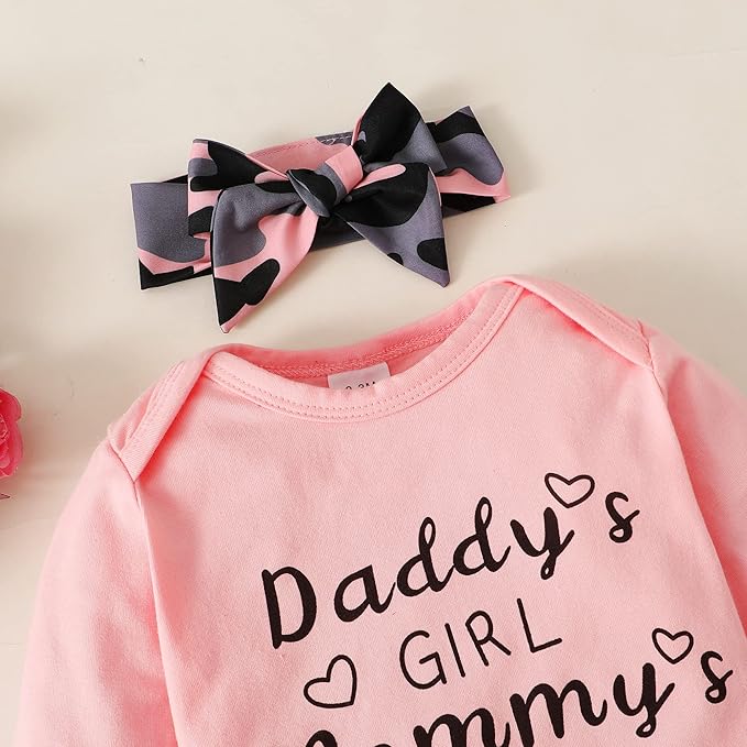 Renotemy Newborn Baby Girl Clothes Outfits Infant Romper Ruffle Floral Pants Cute Toddler Baby Girl Clothes Set