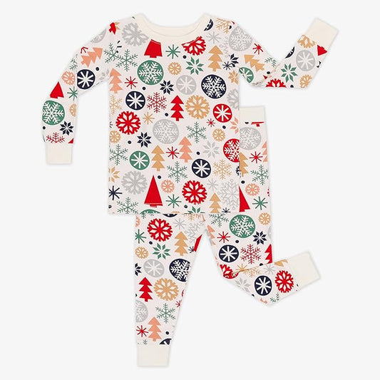 Little Sleepies Two-Piece Pajama Set for Boys & Girls, Soft Viscose from Bamboo Toddler Pajamas for Kids, Family Matching PJs