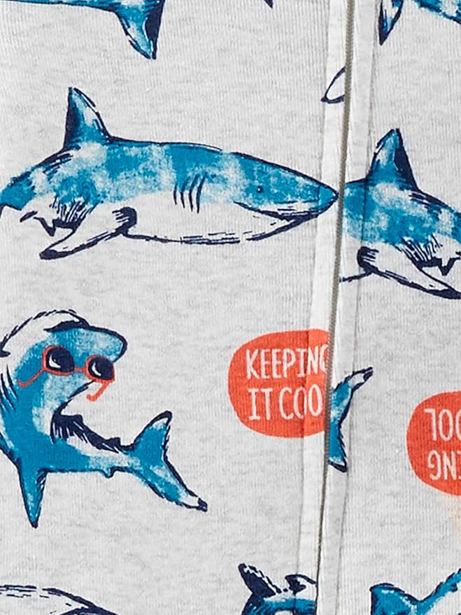 Simple Joys by Carter's Toddlers and Baby Boys' Snug-Fit Footed Cotton Pajamas, Pack of 3