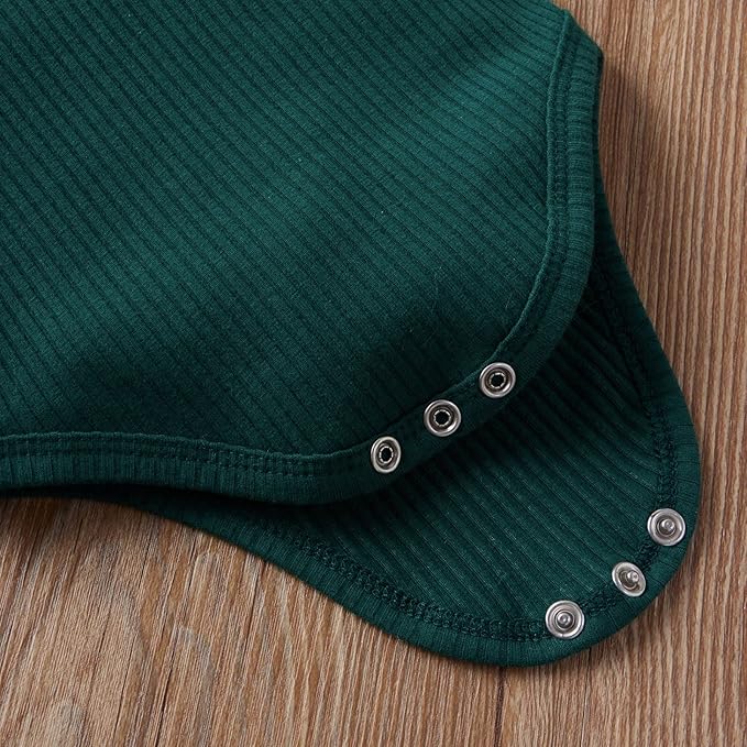 CIYCUIT Newborn Baby Boy Clothes Ribbed Knit Long Sleeve Bodysuit Pants 2-Piece Fall Winter Outfits