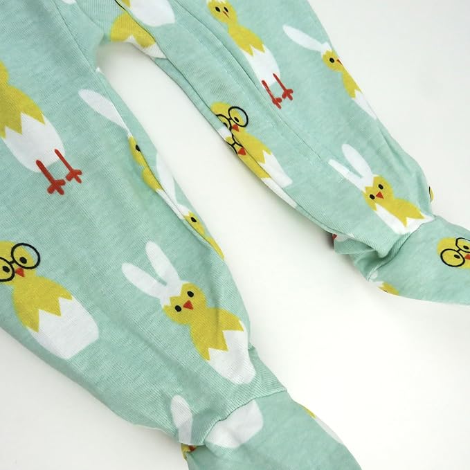 HonestBaby Baby Celebration Sleep & Play Footed One-Piece Pajama Sleeper 100% Organic Cotton