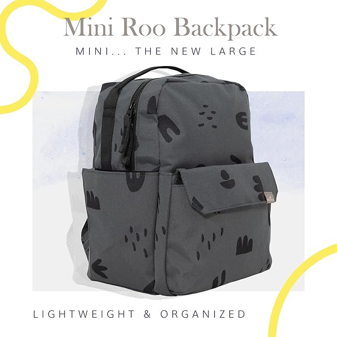 RED ROVR Mini Roo Lightweight Backpack | 6 pockets for everyday essentials (Charcoal Doodle)
