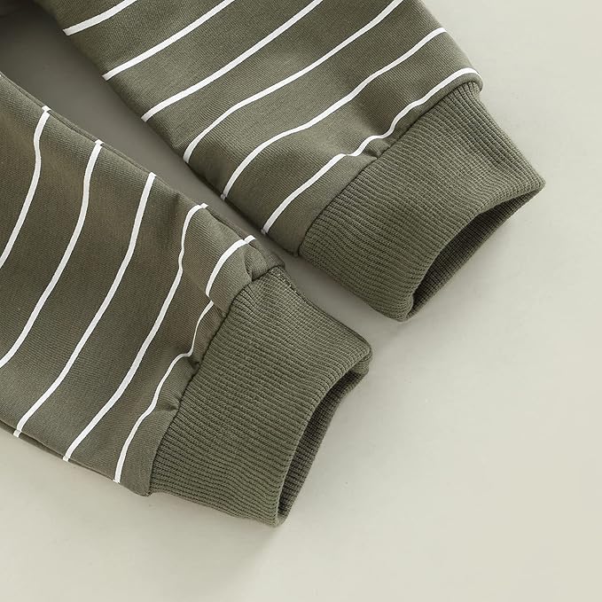 2Pcs Baby Boys Hoodie Tops Pants Set Dinosaur Deer Print Sweatsuit Fall Winter Outfits