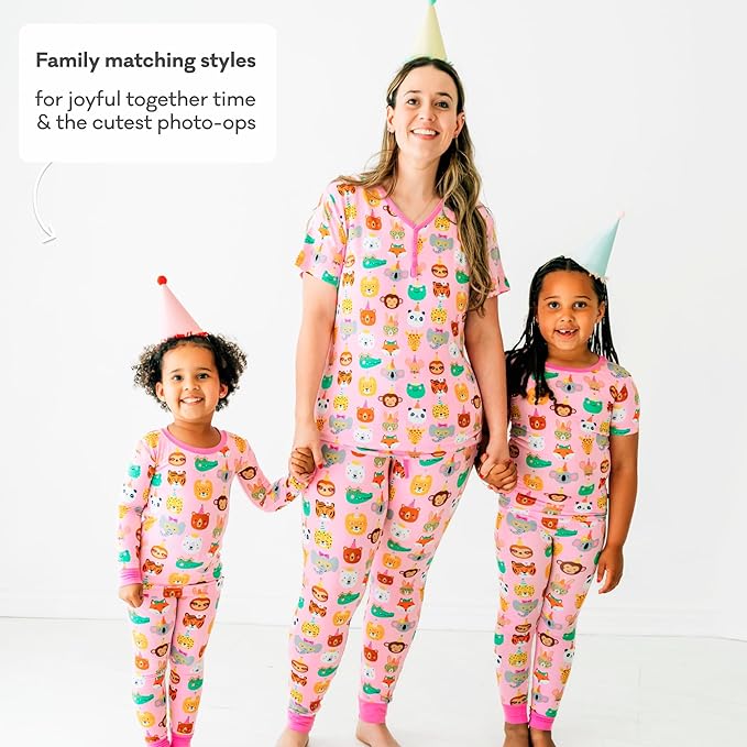 Little Sleepies Two-Piece Pajama Set for Boys & Girls, Soft Viscose from Bamboo Toddler Pajamas for Kids, Family Matching PJs