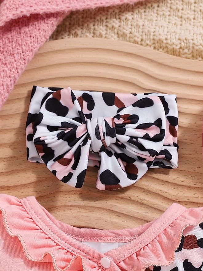 Preemie Newborn Baby Girl Clothes Infant Fall Winter Outfits Letter Floral One-Piece Romper+Jumpsuit