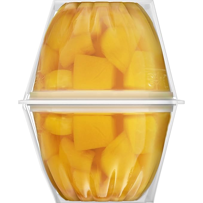 Dole Fruit Bowls No Sugar Added Snacks, Diced Peaches 4oz 24 Cups, Gluten & Dairy Free, Bulk Lunch Snacks for Kids & Adults