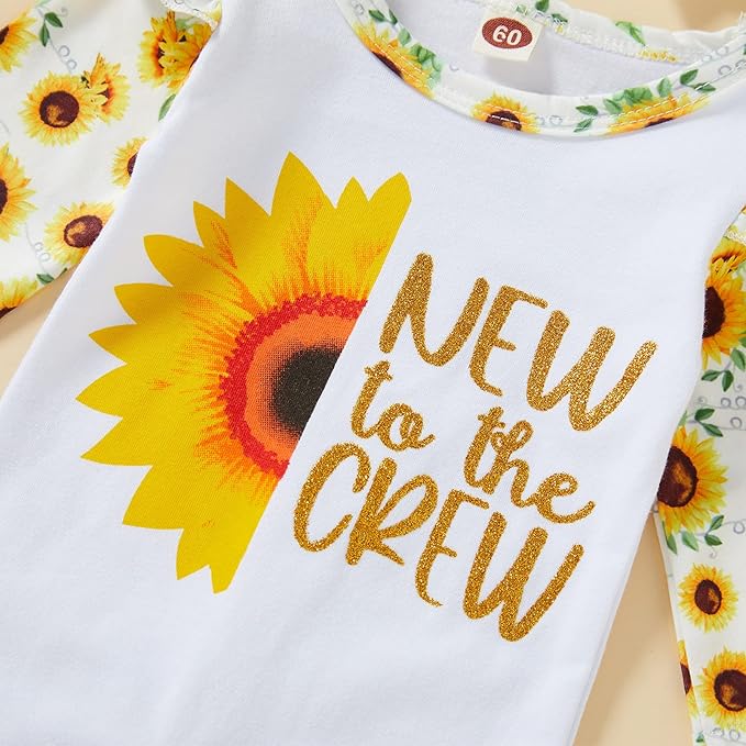 GRNSHTS Newborn Baby Girl Romper Infant Letter Print Jumpsuit Floral Bodysuit+Hat+Headband+Gloves Coming Home Clothes Outfits