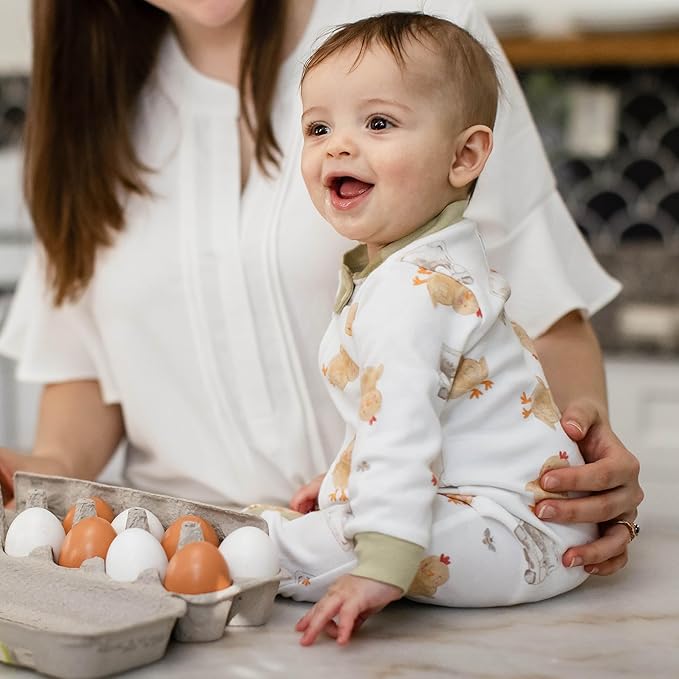 Burt's Bees Baby Baby Girls Pajamas, Zip Front Non-Slip Footed Sleeper Pjs, 100% Organic Cotton