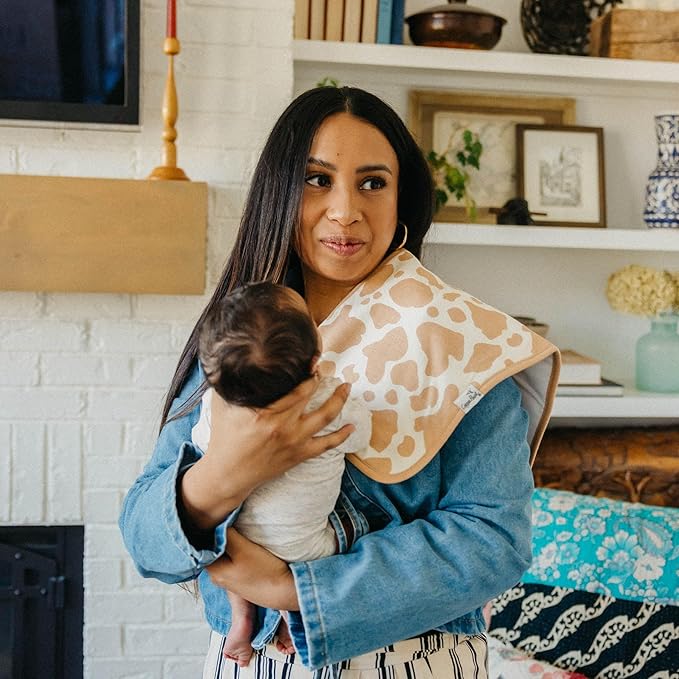 Copper Pearl Baby Burp Cloth Large 21''x10'' Size Premium Absorbent Triple Layer 3-Pack Gift Set Boone