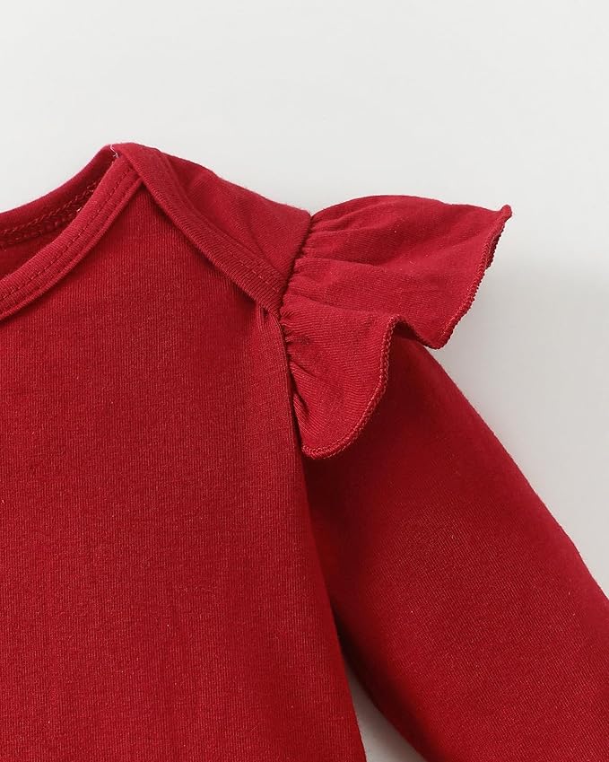 Infant Baby Girl Clothes Newborn Girl Outfit Long Sleeve Romper Pants Set Cute Baby Clothes for Girls Fall/Winter