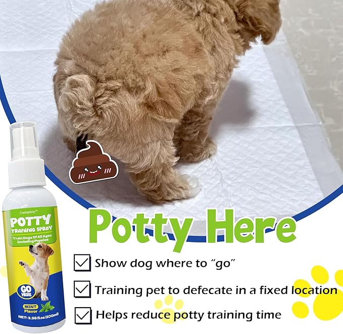 Dog Potty Training Spray Set, Indoor & Outdoor Potty Training for Dogs & Puppies, Stops Urination & Marking, Puppy Essentials (3.38 fl.oz)