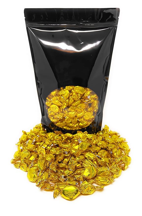Butter Cream Hard Candy - 3 lbs - Classic Butter n' Cream Old School Butterscotch Hard Candies - Bulk American Vintage Candy Assortment - Individually Wrapped, 48 oz.