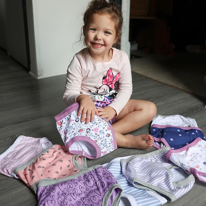 BIG ELEPHANT Potty Training Underwear - 10 Pack, 100% Cotton Absorbent Unisex Toddler Pee Pants for Boys Girls