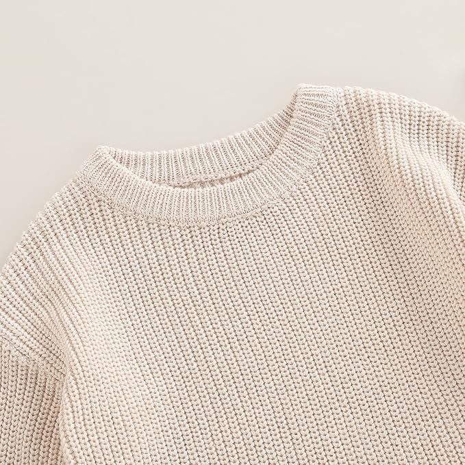 FYBITBO Baby Girl Boy Sweater Knit Oversized Pullover Sweatshirt Romper Onesie Warm Fall Winter Clothes Outfit Newborn