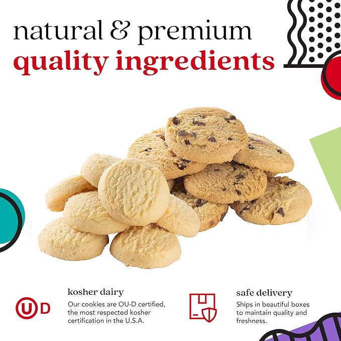 David’s Cookies Happy Birthday Shortbread Cookies Gift Tin – Original and Chocolate Chip Shortbread in Sweet Sampler – Gourmet Dessert Bakery Gift for Birthday Party Celebrations and Special Occasions