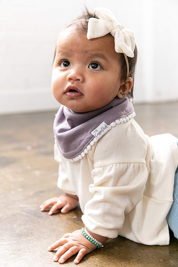 Copper Pearl Baby Bandana Drool Bibs for Drooling and Teething 2-Pack Fashion Bibs Gift Set for Girls “Isabella