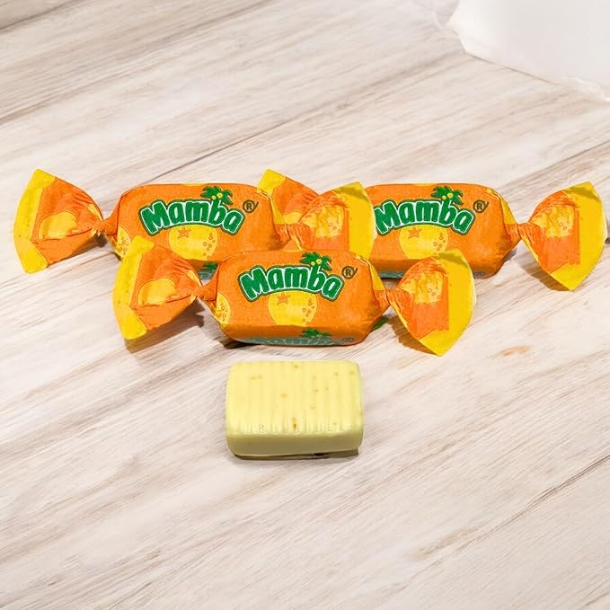 Orange Mamba Fruit Chews, 1 Lb. Bag – Individually Wrapped – Juicy Chews Perfect For Holidays, Piñatas, Christmas Stockings, Goody Bags, And Parties – Approx. 80 Pieces