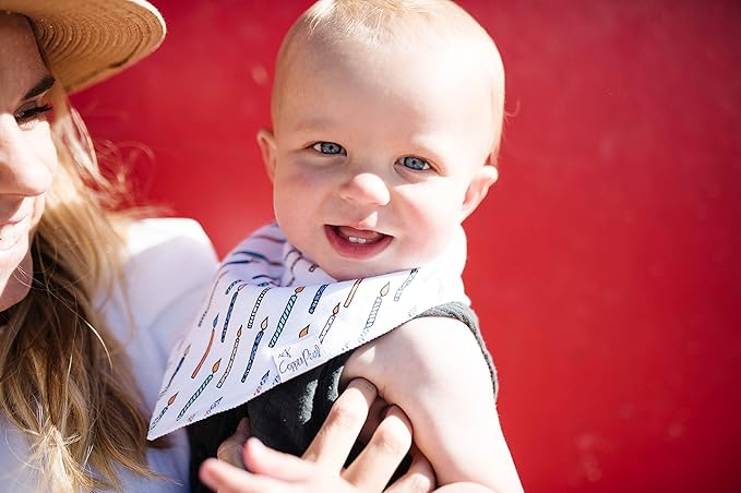 Copper Pearl Baby Bandana Drool Bibs for Drooling and Teething 2-Pack Gift Set “Confetti