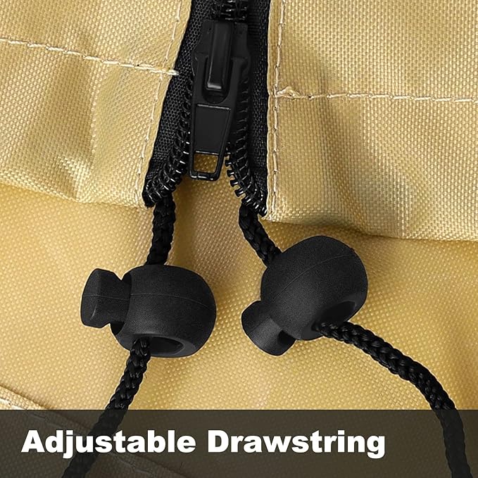 Patio Umbrella Cover, Waterproof Umbrella Covers for 7ft to 9ft Outdoor Umbrellas Market Parasol Covers with Push Rod, Beige